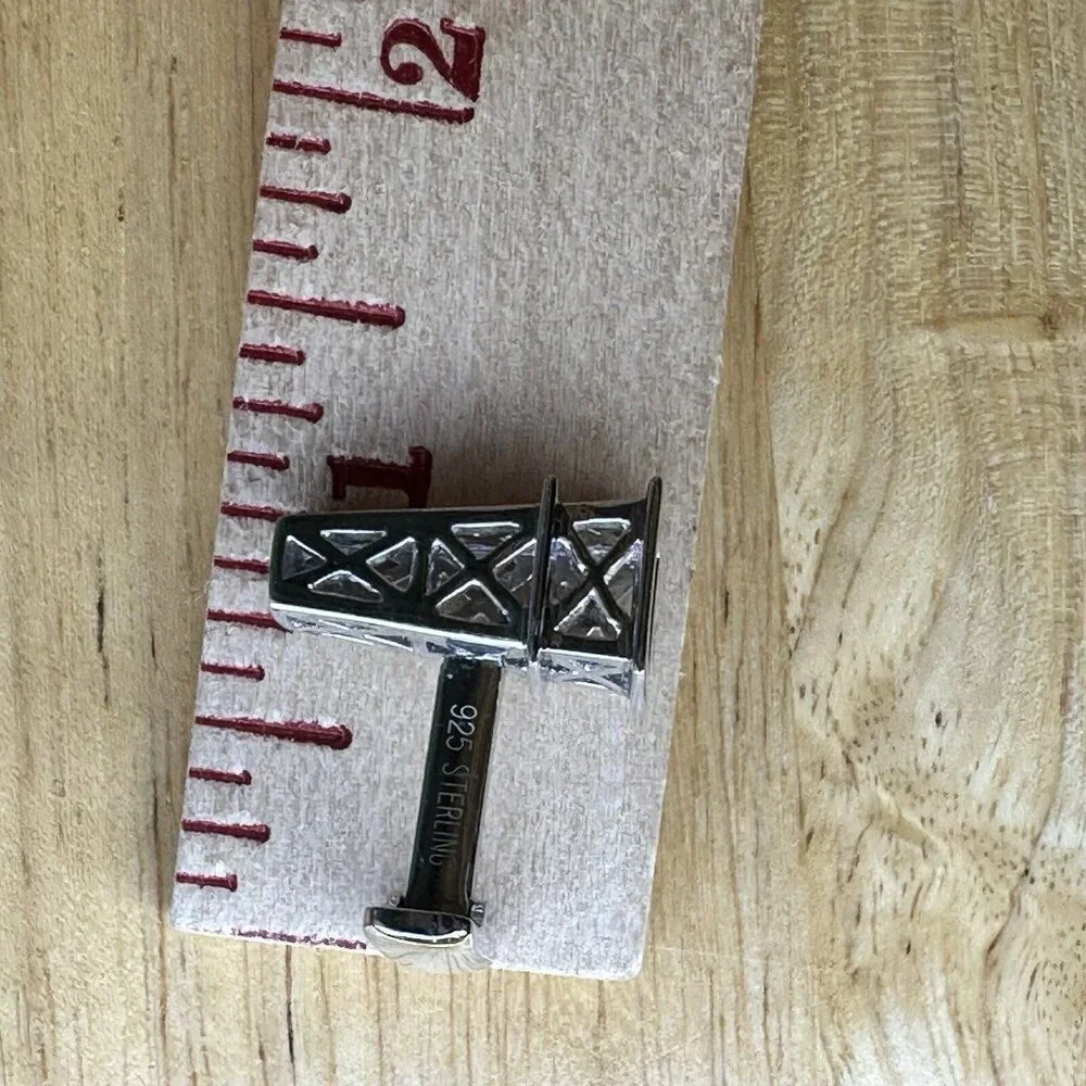 Ravi Ratan Signed Oil Drilling Rig Cufflinks 1 Inch‎ Energy Sterling 16.1 Grams